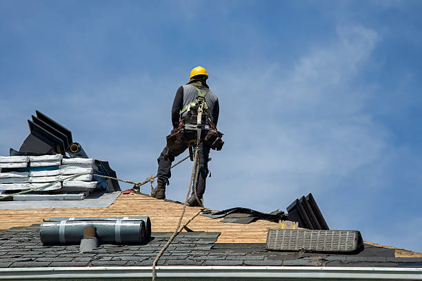Professional Gutter Installation technician working in West Babylon, NY